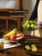 Sheli light luxury high-end glass fruit tray living room coffee table household exquisite fruit basket snack storage Chinese dried fruit tray