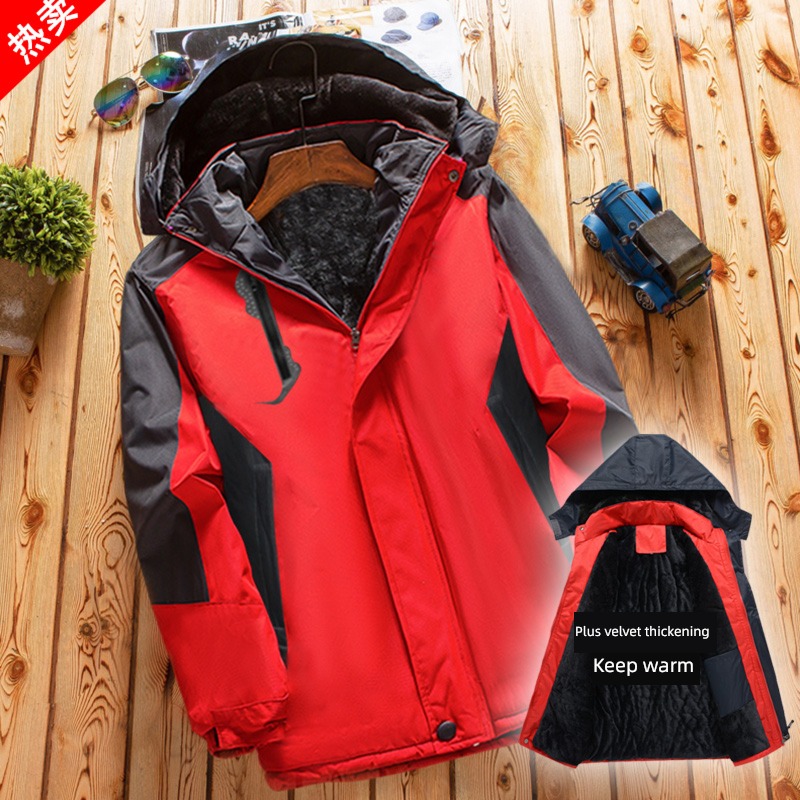 winter Multiple pockets easy cotton-padded clothes outdoors Mountaineering work clothes