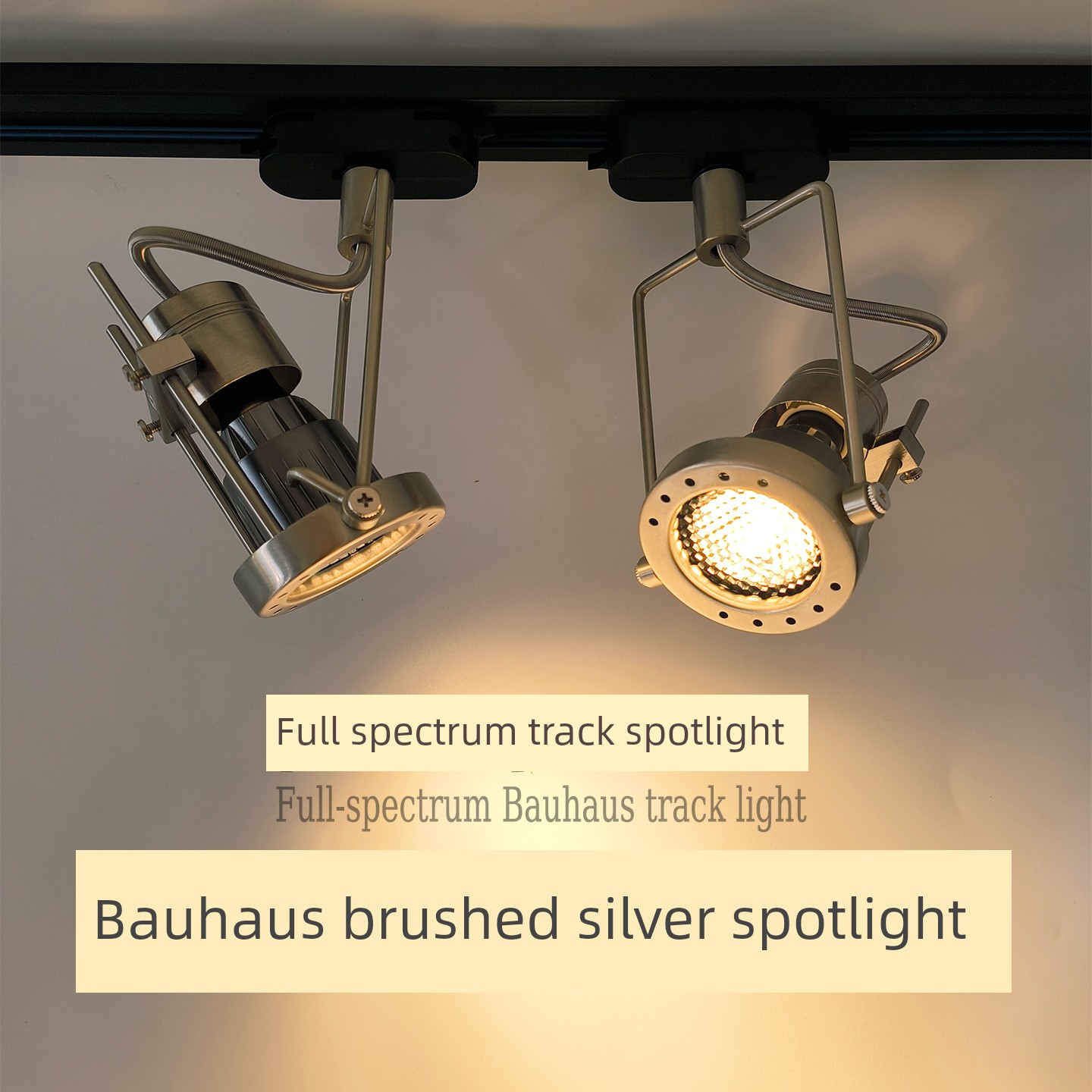 Retro Bauhaus Surface-Mounted Track Light Industrial Style Spotlight Commercial Pub Cafe Clothing Store Metal Ceiling Light