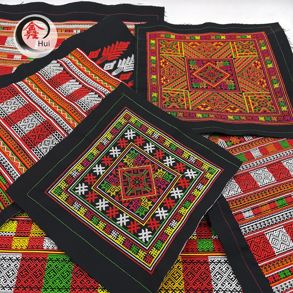 Yao Ethnic Minority's Unique Style Yao Embroidery, Miao Embroidery, Imitation Handmade Cross-Stitch, Clothing Accessories DIY