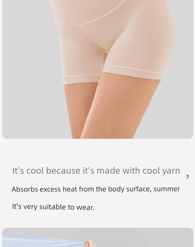 October Crystal Small Milk Leather Maternity Safety Pants, Anti-Exposure, Can Be Worn Outside, Loose-Fitting Leggings for Pregnancy, Thin Summer Style for — 9