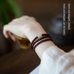 Outlets Store Clearance Withdraw from Cupboard Leak-Picking Double Ring Pterocarpus Santalinus Bracelet Outlets Women's