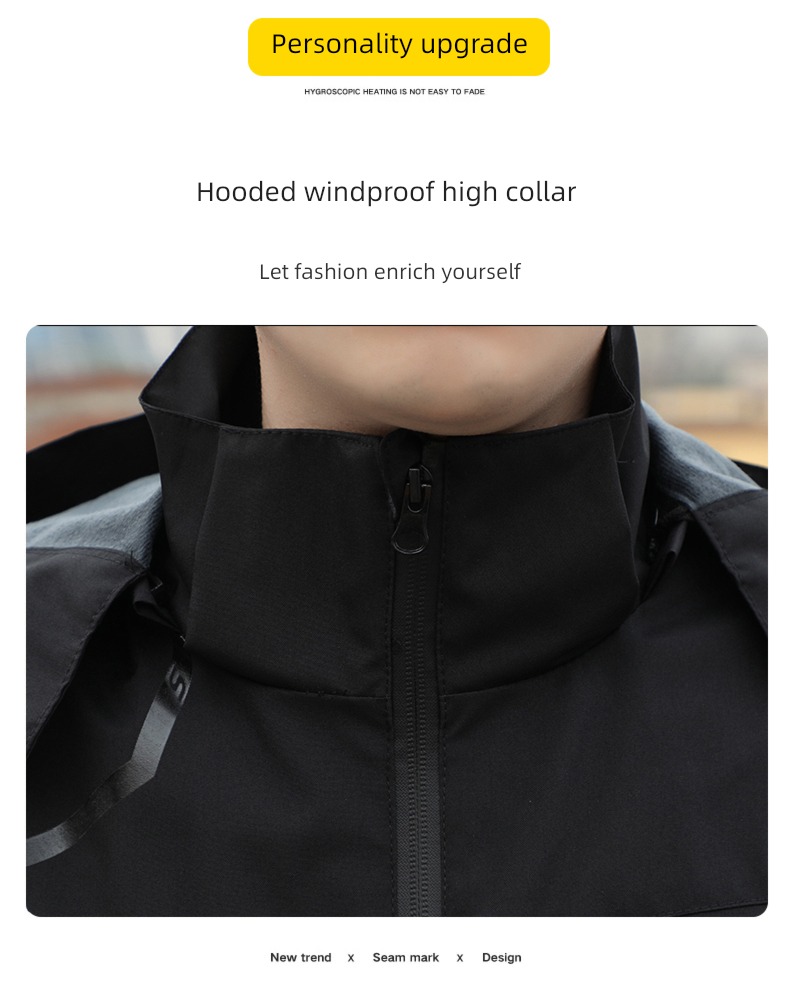 Romon autumn Hooded motion leisure time man loose coat