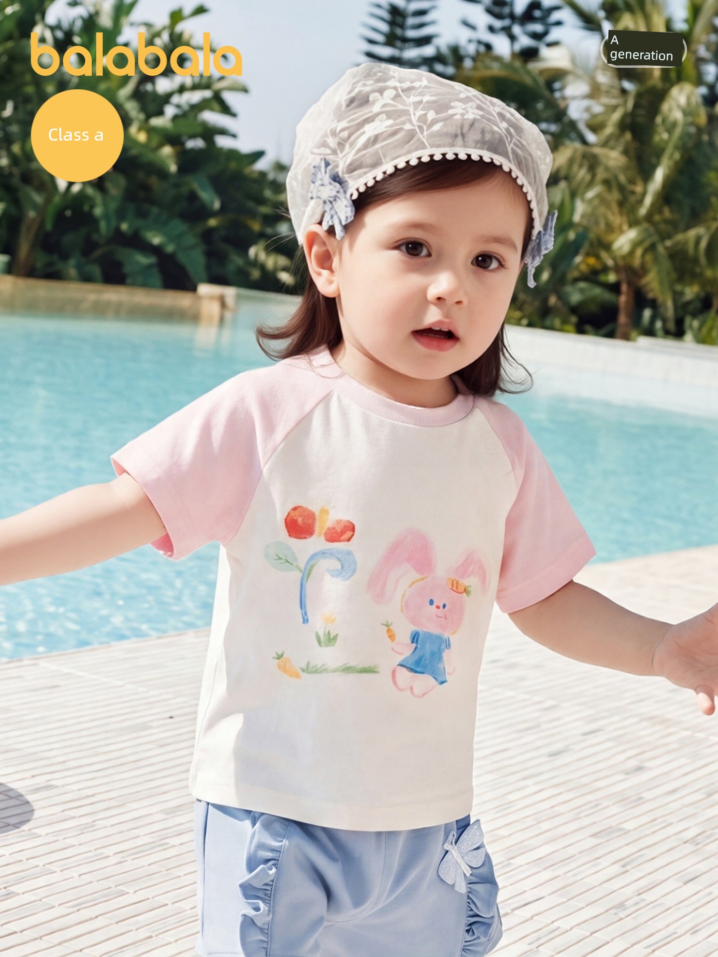 [Same Style as in the Mall] Balabala Children's Clothing Baby Short-Sleeved T-Shirt Kidsren's Boys' and Girls' Baby Tops Summer Wear — 2