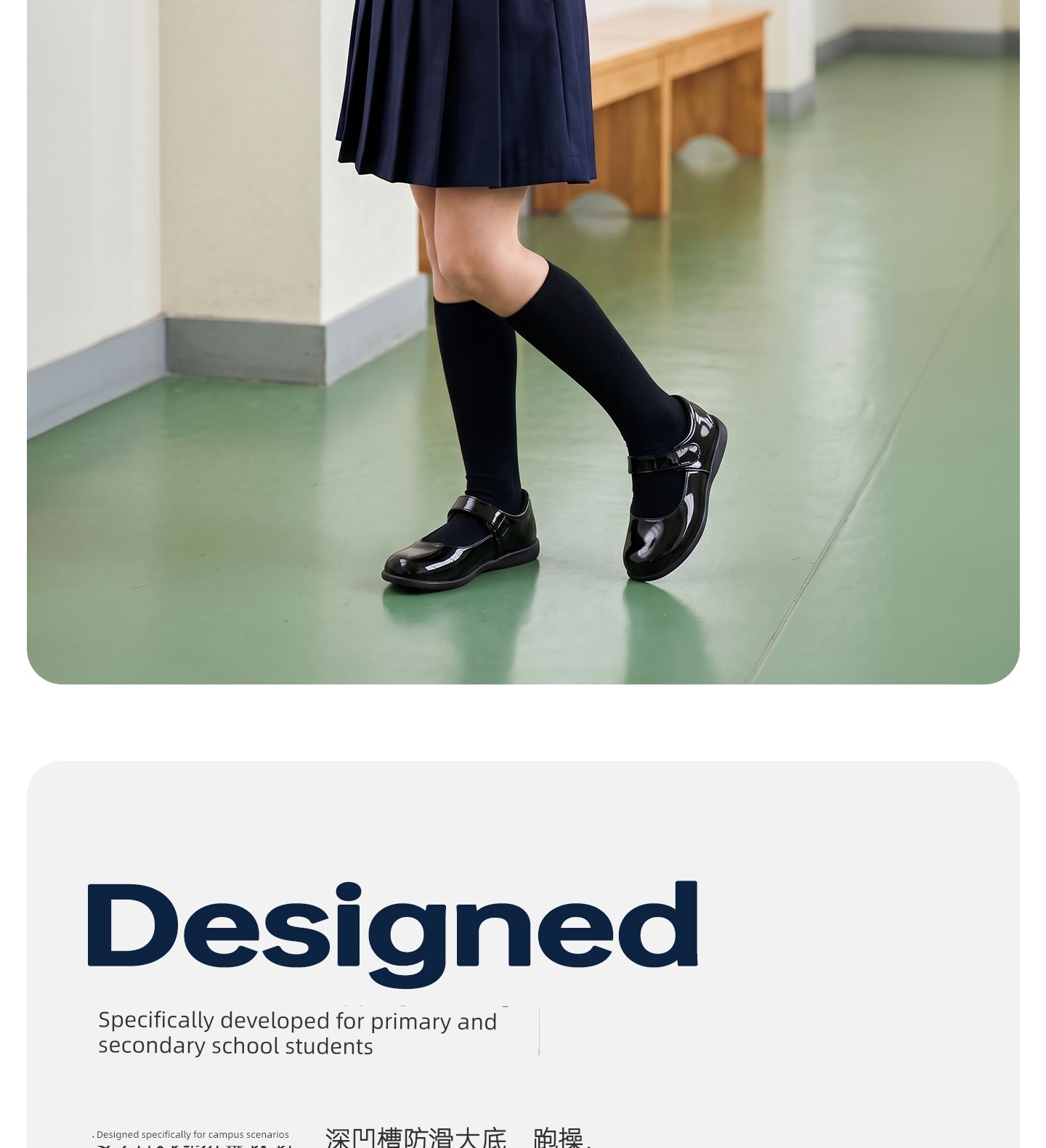 Spring & Fall Elementary School Student Campus British Performance Girls' Leather Shoes — 2