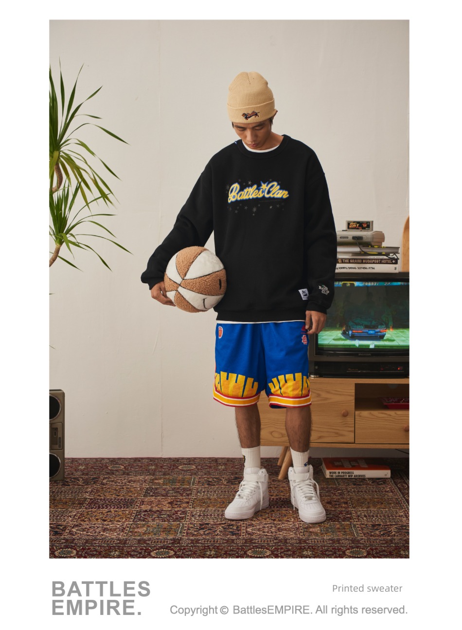 Battles Autumn and winter volume body leisure time Cold cap Sweater