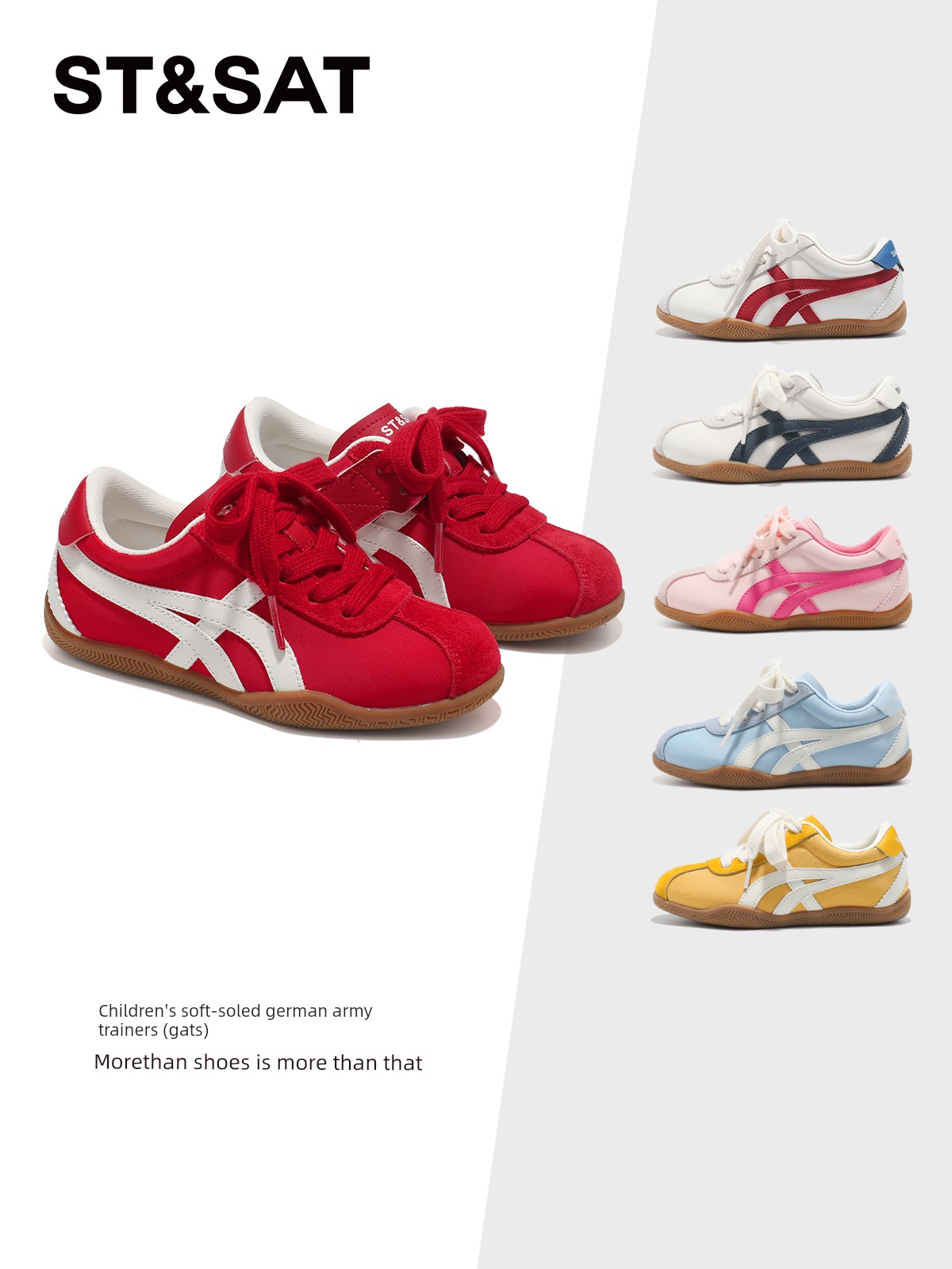 Saturday Children's Shoes Red German Training Shoes for Girls 2026 Spring New Model Children's Non-Slip Campus Girls' Casual Sports Shoes