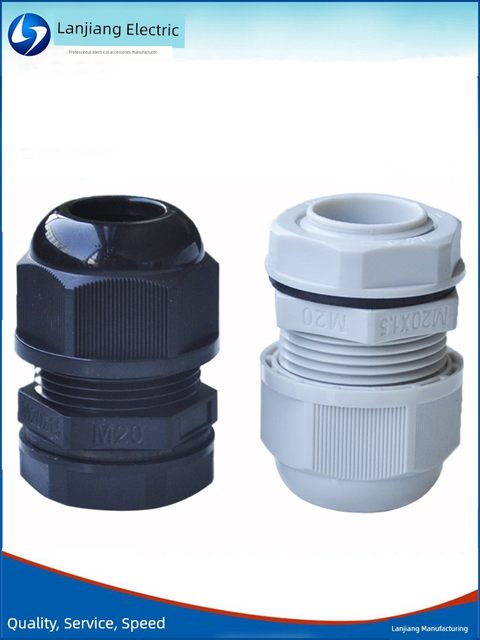 Lanjiang Joint M Tooth Metric Nylon Cable Waterproof Connector IP68 Sealed Clamping Plastic Head ROHS Fixing Head