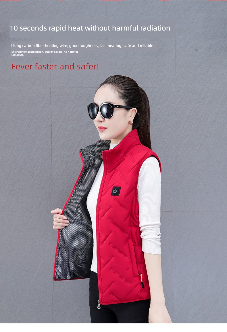 USB intelligence temperature control charge Self heating clothes Vest