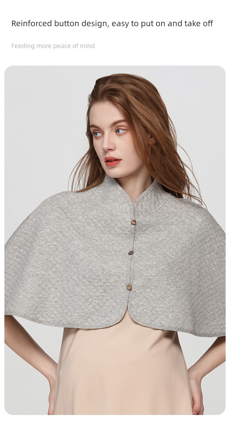 Unisunny Postpartum Shawl Pure Cotton Nursing Clothing Shoulder and Neck Protection for Pregnant Women Postpartum Breastfeeding Cape Suitable for All — 6