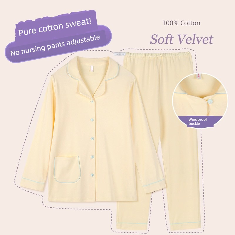 Yatmao Cotton Autumn and Winter Maternity Home Wear — 3