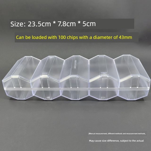 43mm chip coin special chip rack box with lid transparent chip rack storage box round coins chip rack prop plate