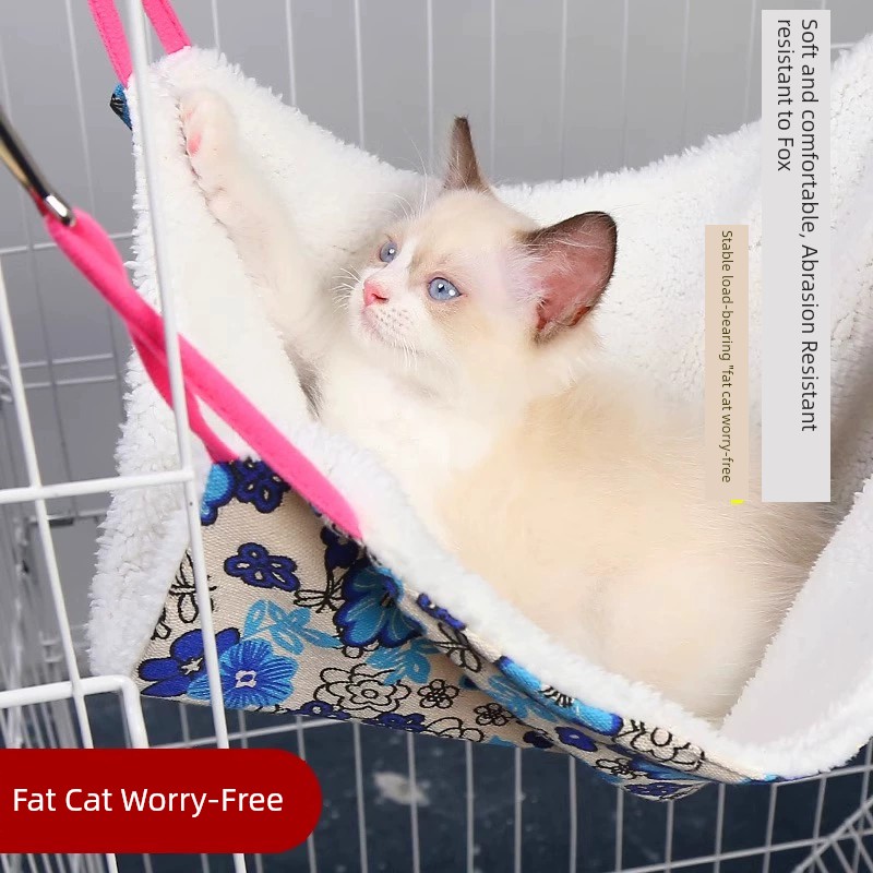 貓吊牀鞦千掛式籠子用掛窩寵物貓籠貓用貓窩掛牀貓貓吊籃貓咪用品