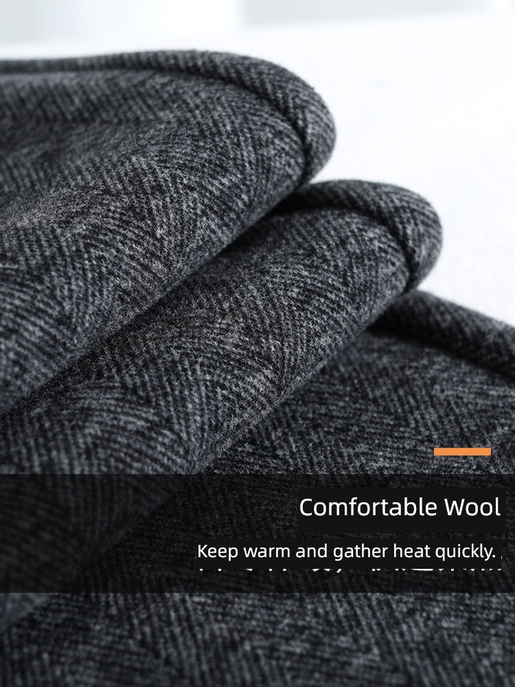 Wool female Autumn and winter easy Sagging sensation thickening bell-bottoms