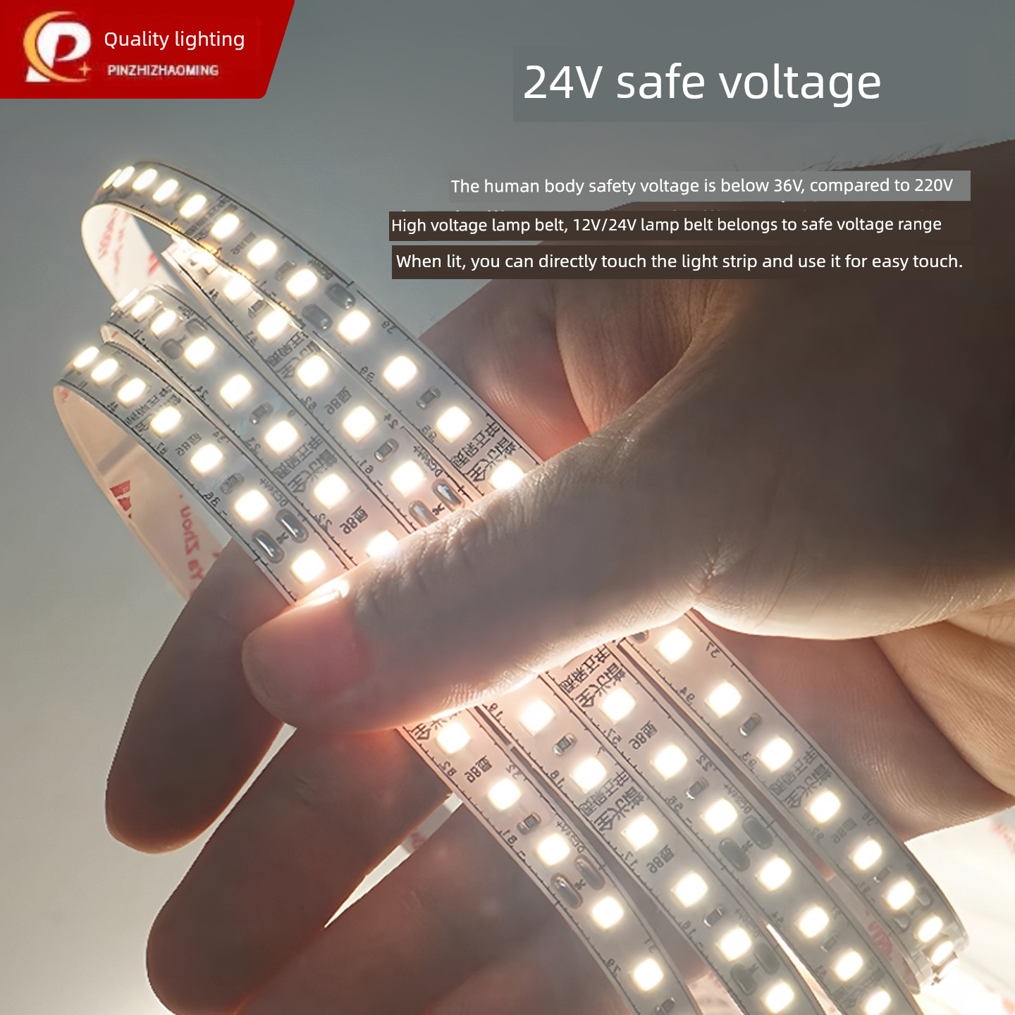 Low Voltage 12v24v220vled2835 Patch with Self-Adhesive Bare Board Showcase Table Line Light Aluminum Slot Soft Light Belt