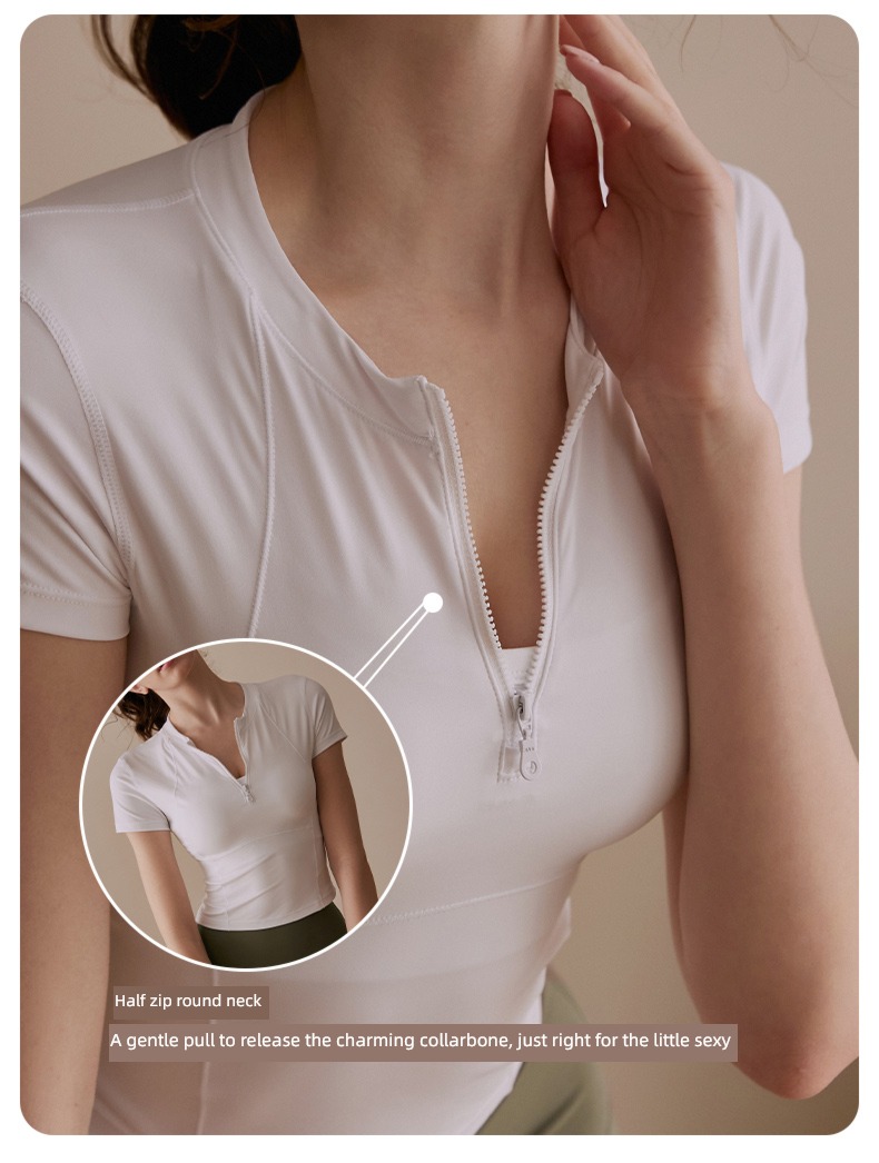 Kexinya high-end female motion T-shirt Short sleeve Yoga clothes