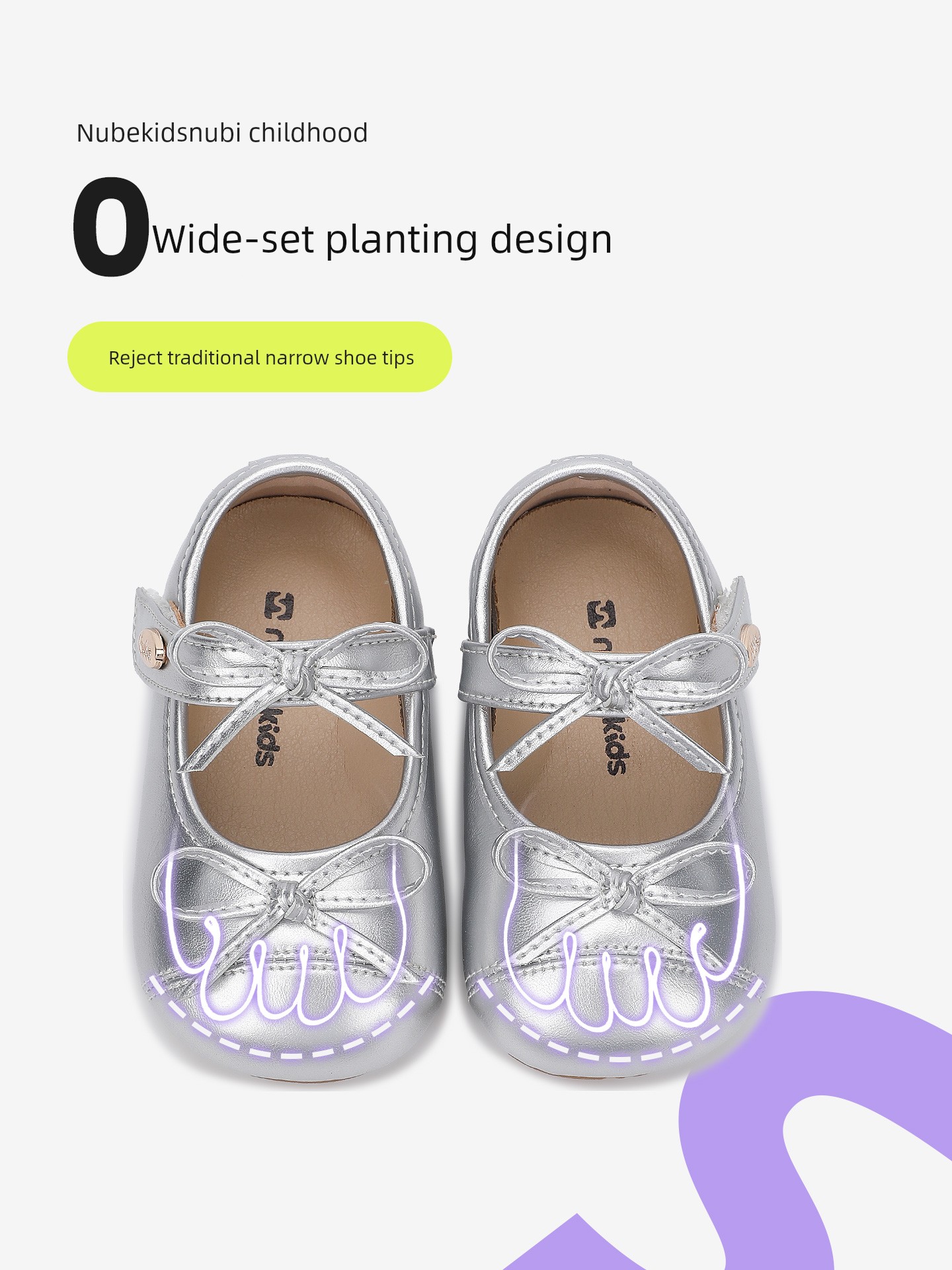 Nubi Childhood Genuine Leather Girls' Little Leather Shoes Autumn New Style Soft Sole Simple Princess Shoes for Girls — 2
