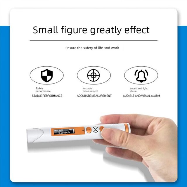Geiger Counter Nuclear Radiation Detector Professional Marble X-ray Portable Radioactive Personal Dosage Alarm