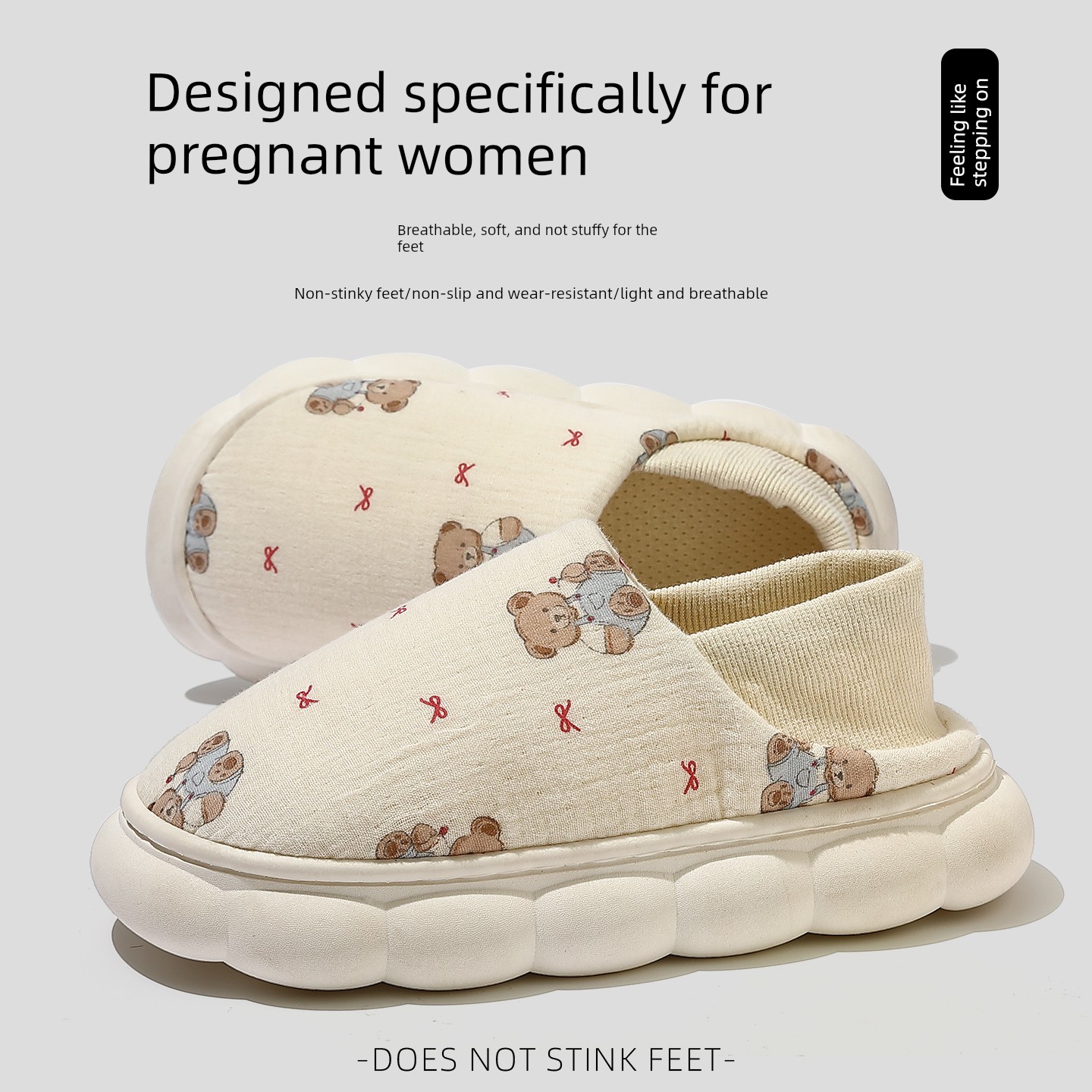 Maternity Shoes for Postpartum Women, Thin Style for Spring and Summer, Closed-Back, Soft Sole, Non-Slip, Thick-Soled Slippers for All Seasons — 8
