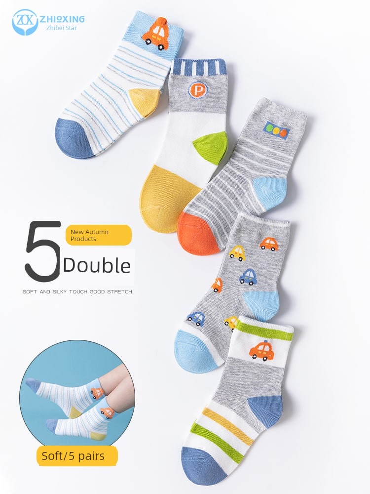 Pure Cotton Spring & Fall Thin Kid Cartoon Children's Socks — 4