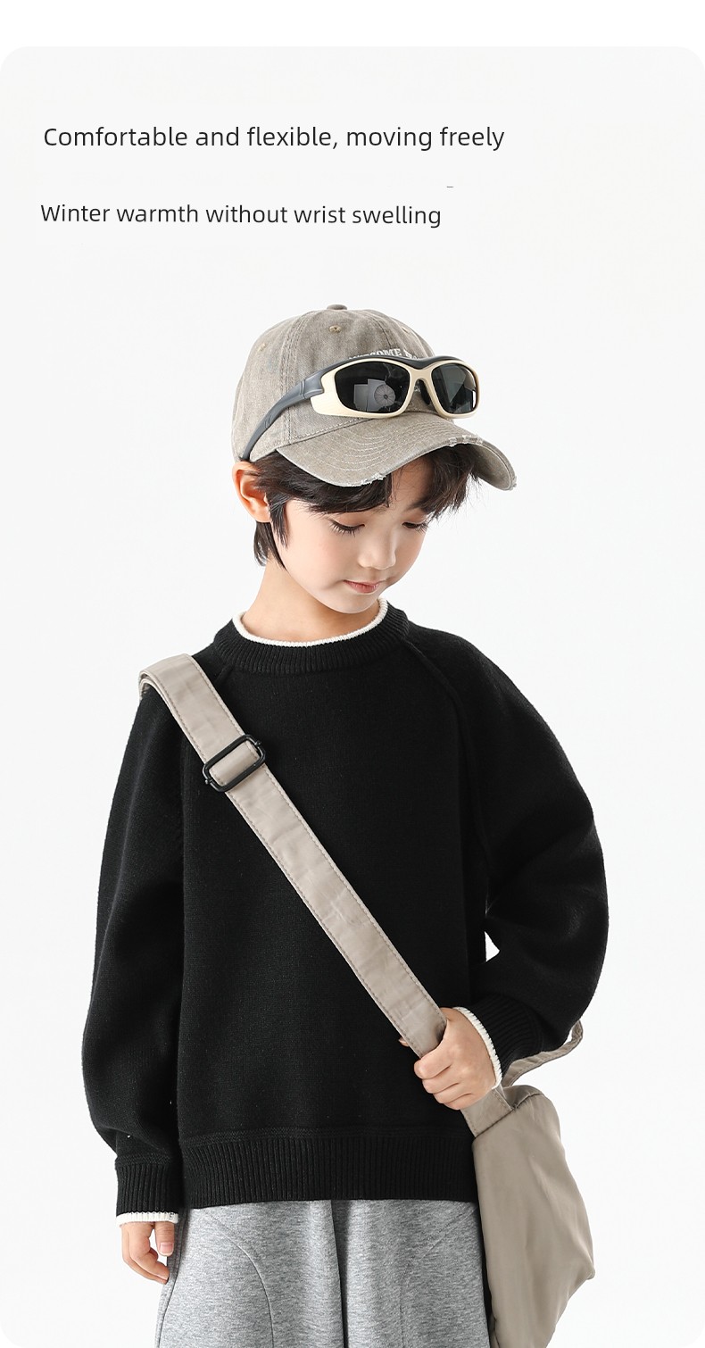 Little Elephant Ham Children's Clothing Boys' Sweater Children's Round Neck Base Shirt Autumn 2026 New Style Boys' Knitted Top — 10