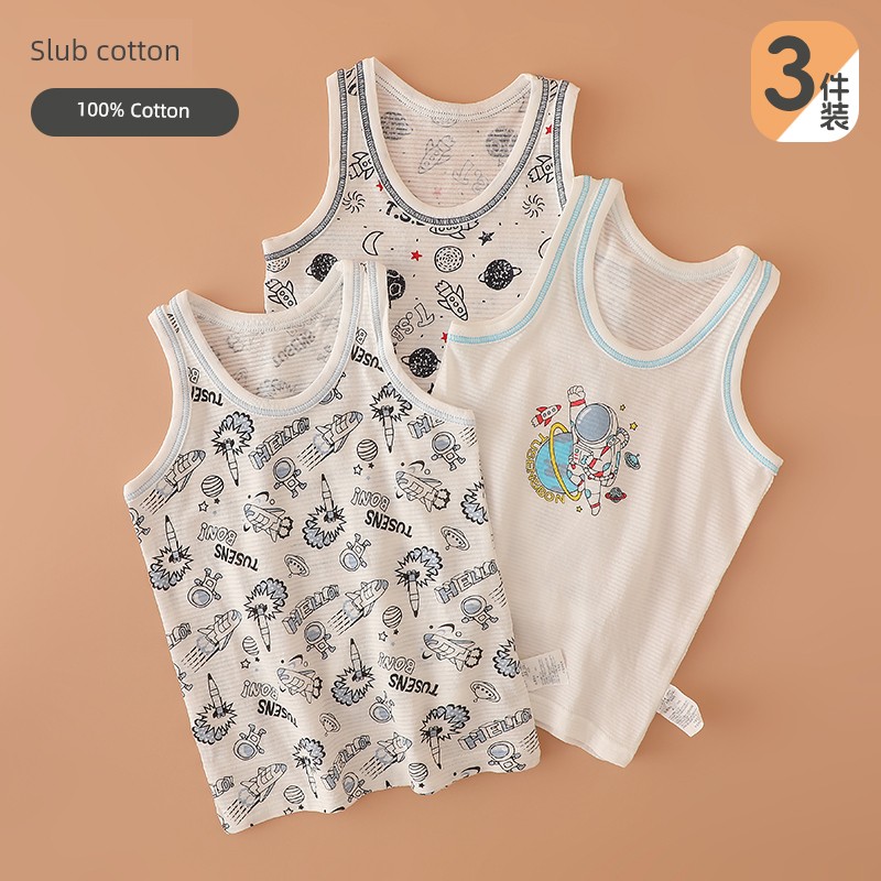 Summer Bottoming Shirt Sweat-Absorbent Breathable Hurdle Pure Cotton Vest — 2