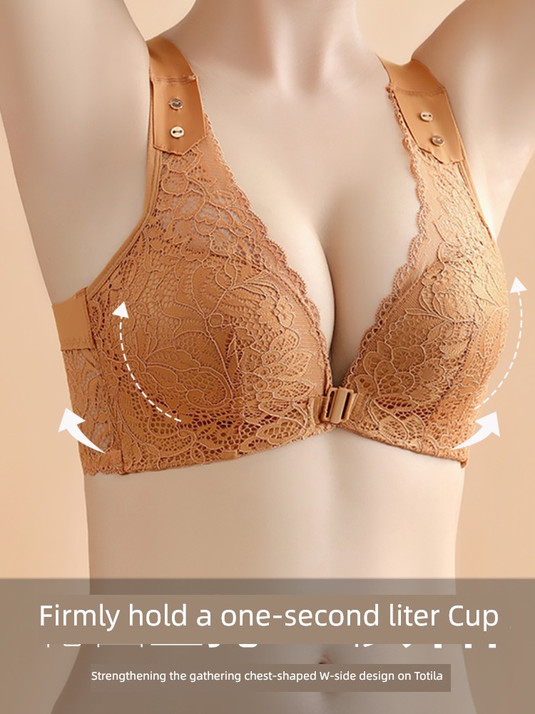 Beautiful back summer Small chest Gather together Front buckle Wireless  Underwear
