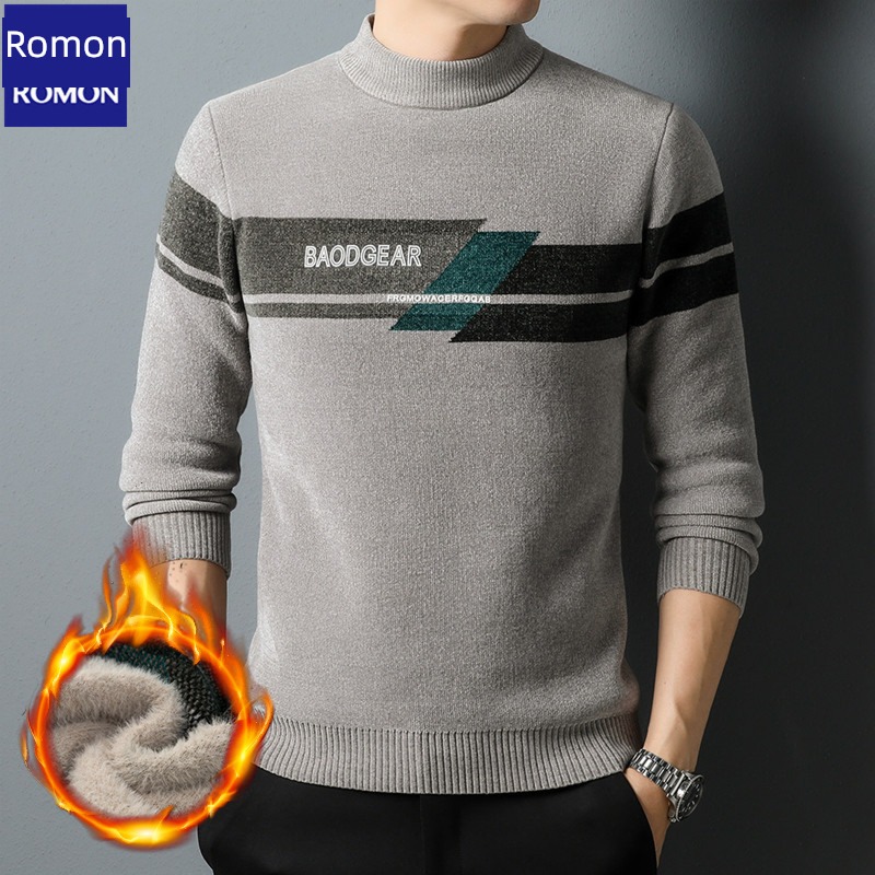 Romon chenille  Round neck Condom Korean version trend sweater