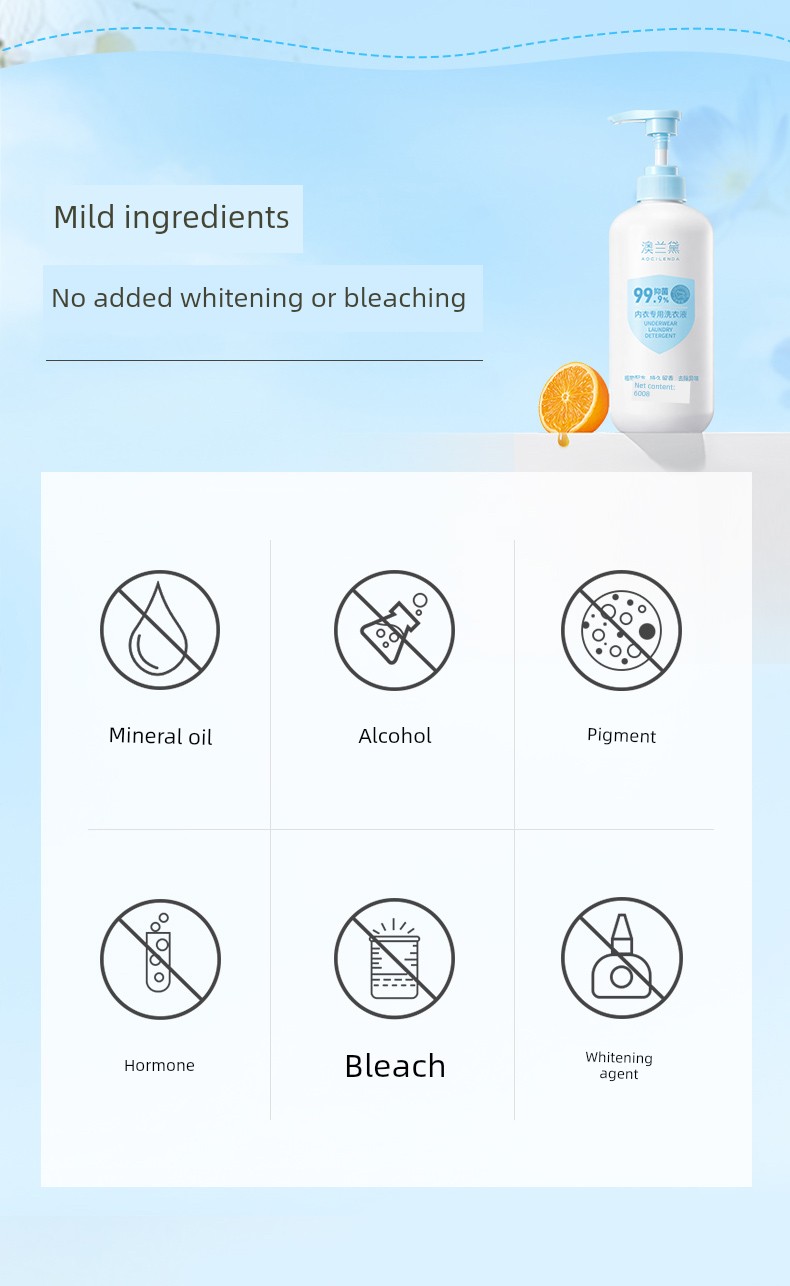 Aulandai Pregnancy Preparation Underwear Laundry Detergent for Women's Underwear and Panties, Removes Blood Stains and Dirt, Antibacterial Cleaning Liquid — 13
