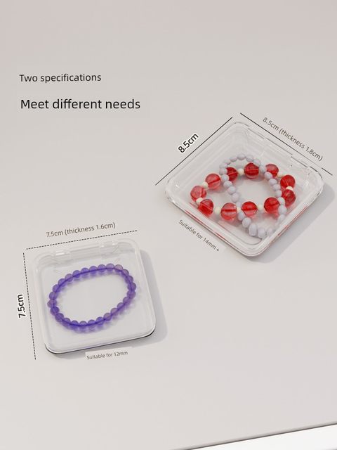 Bracelet crystal storage box transparent acrylic bracelet necklace special jewelry box portable beaded bracelet box
