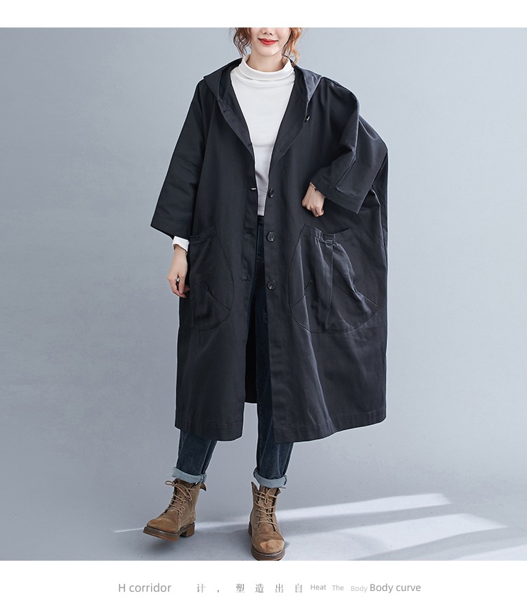Autumn and winter easy leisure time temperament Over the knee have more cash than can be accounted for Windbreaker