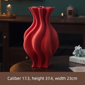 New Nordic Light Luxury D-Printed Ceramic Vase Ornament for Soft Decoration in Model Homes, Wabi-Sabi Style Flower Arran