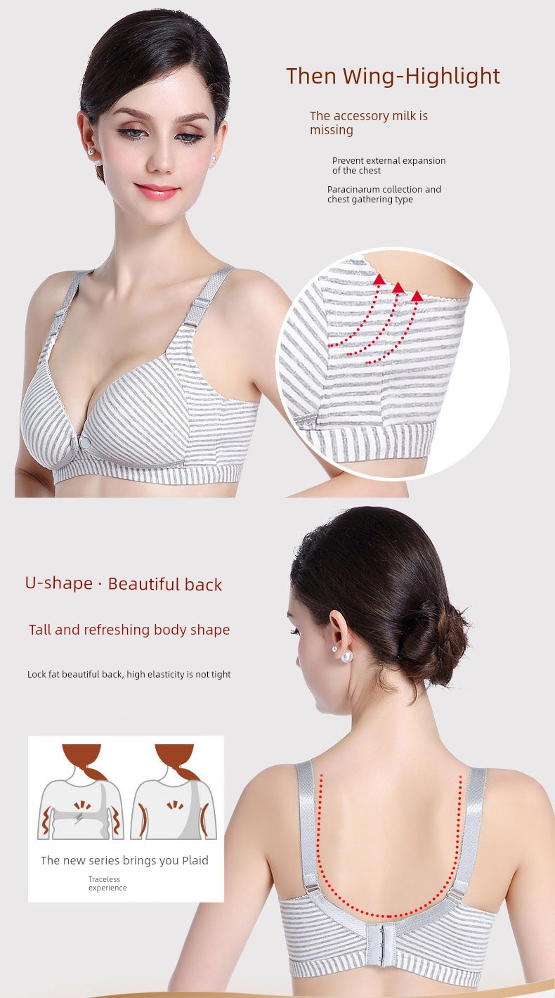 Breastfeeding Intimates Pregnant Women Push up Bras Push-up Postpartum Feeding Pure Cotton Exclusive for Pregnancy Bra Autumn and Winter Thin — 9