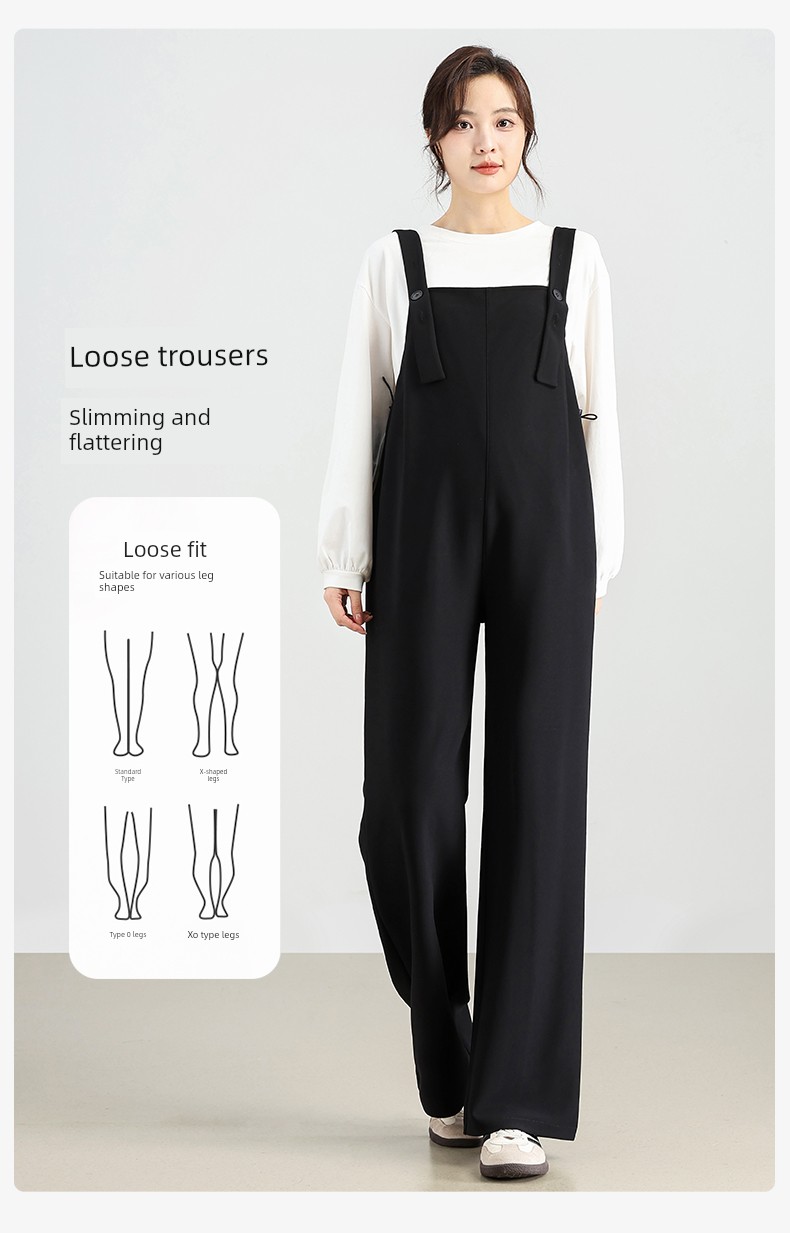 Qibei Maternity Overalls 2026 Autumn New Style for Petite and Plus Size, Loose Fit for Spring and Autumn — 6