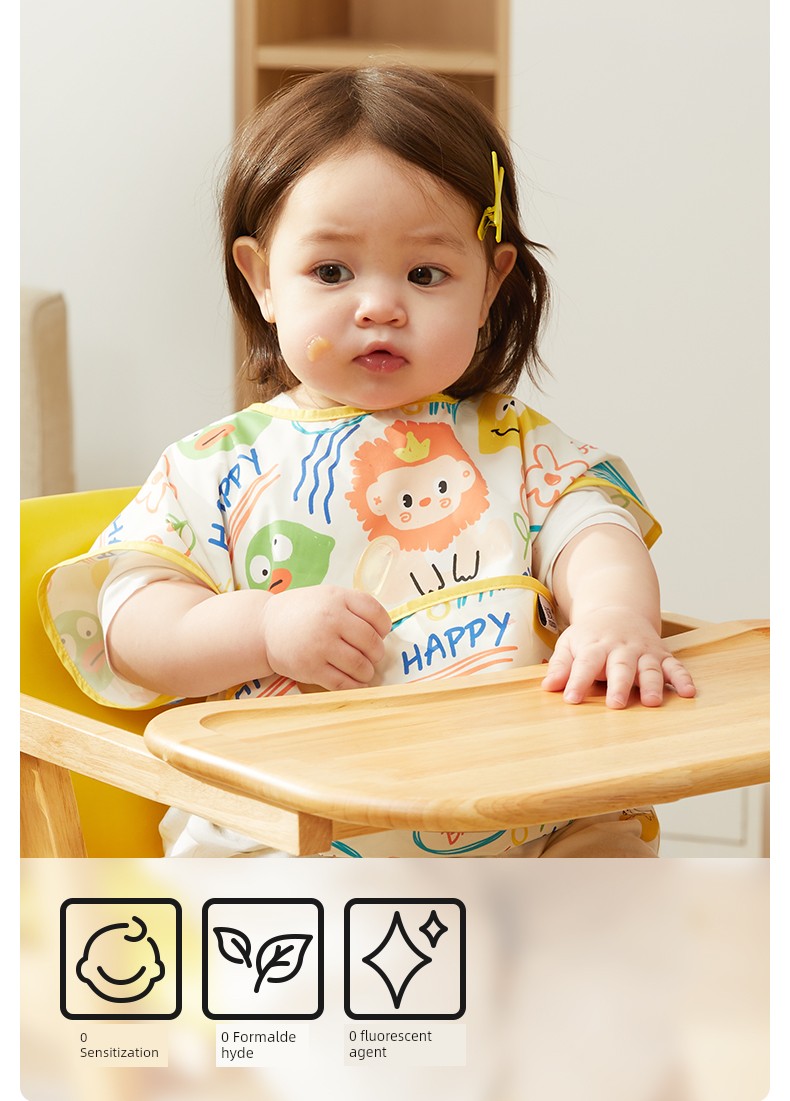 Royal Pet Baby Waterproof Feeding Smock Bib for Infants and Toddlers, Boys and Girls, Kindergarten Reversible Apron — 33
