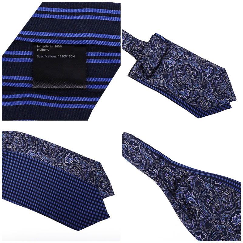 male Retro suit shirt As Scarf mulberry silk