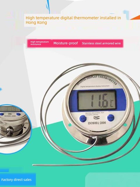 High temperature resistance digital display thermometer industrial grade high-precision fryer oven soup, sugar, plaster, medicinal thermometer