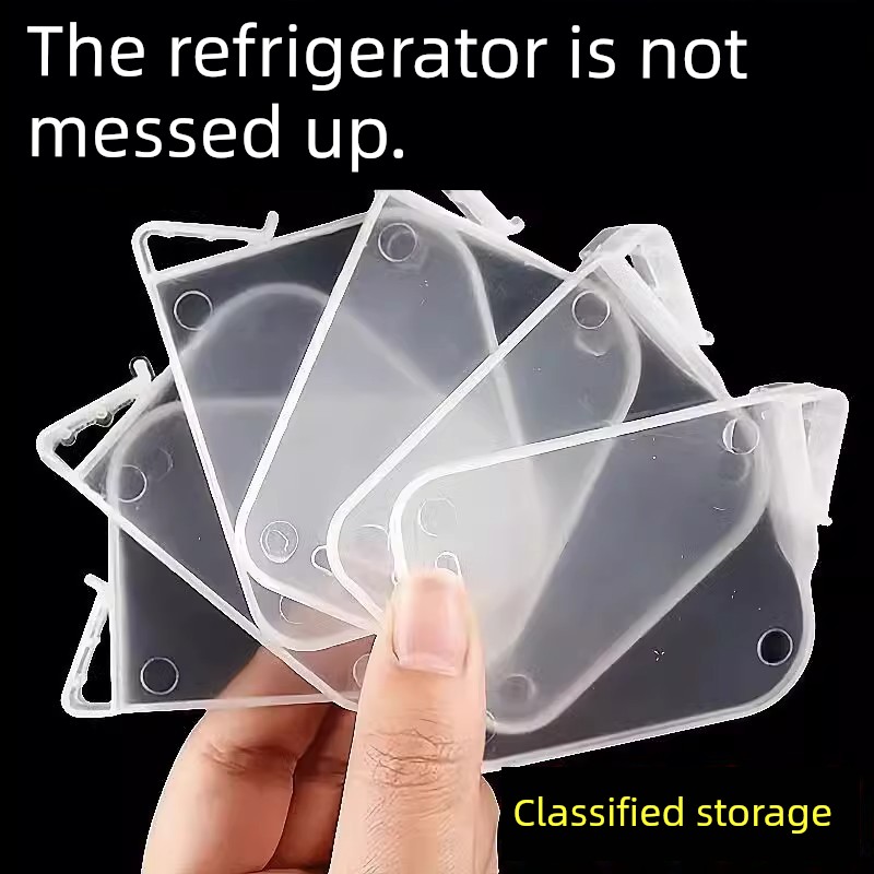 Refrigerator Partition Plate Transparent Side Door Creative Organizing Storage Sorting Grid Plate Clip Neutral Multi-Functional Grid Plate