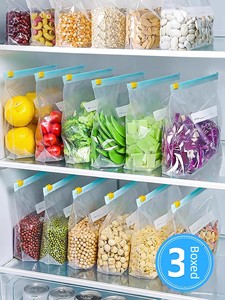 Food Grade Sealed Fresh Bag For Home Zipper Ziplock Bag Thickened Frozen Fruits and Vegetables Special Refrigerator Stor