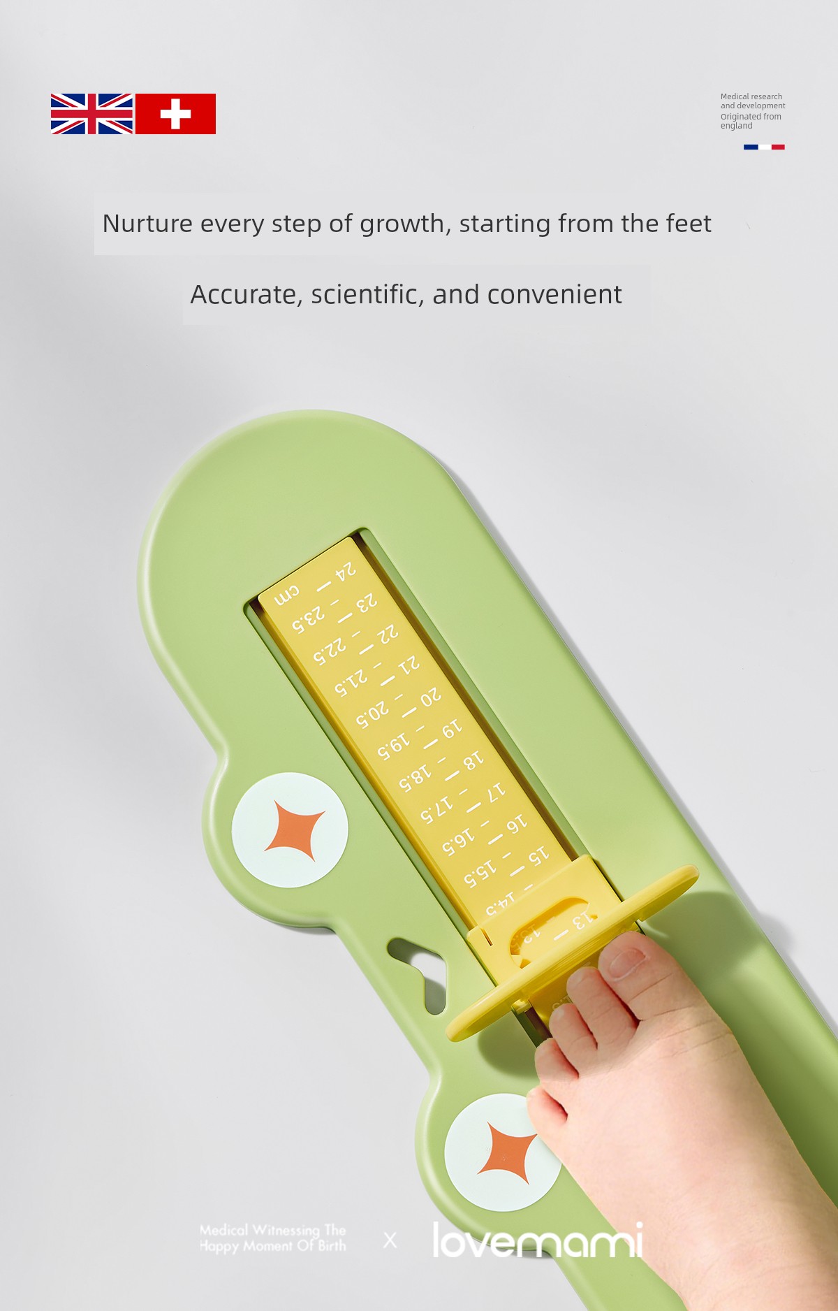 Baby Foot Measurer, Children's Measuring Instrument, Accurate Home Use Foot Length and Shoe Insole Length Measuring Ruler, Baby Measuring Tool, Child Shoe — 4