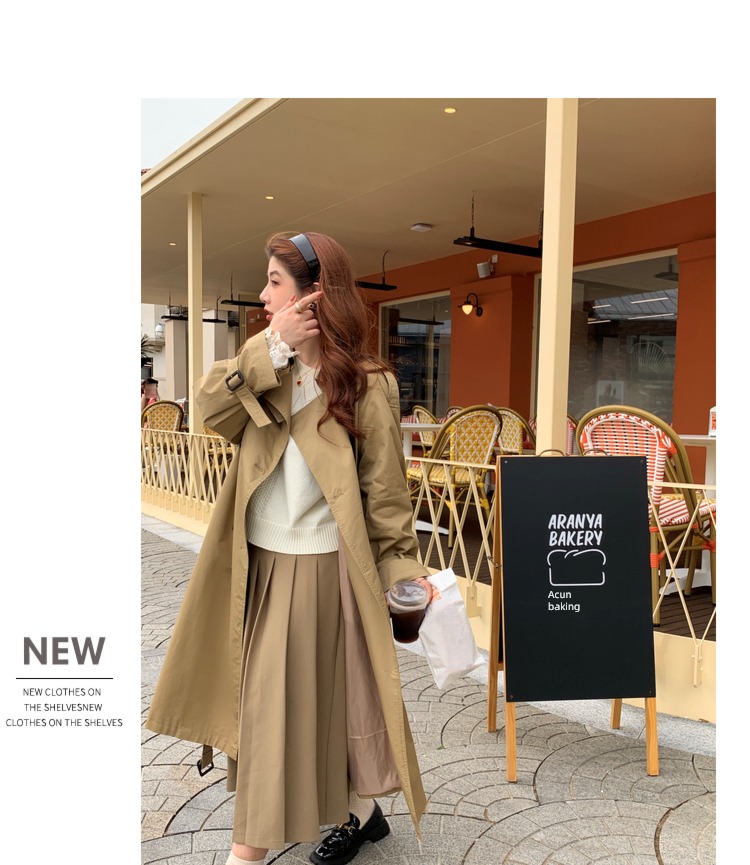 Li xiaosa Fat mm Medium and long term easy Windbreaker loose coat