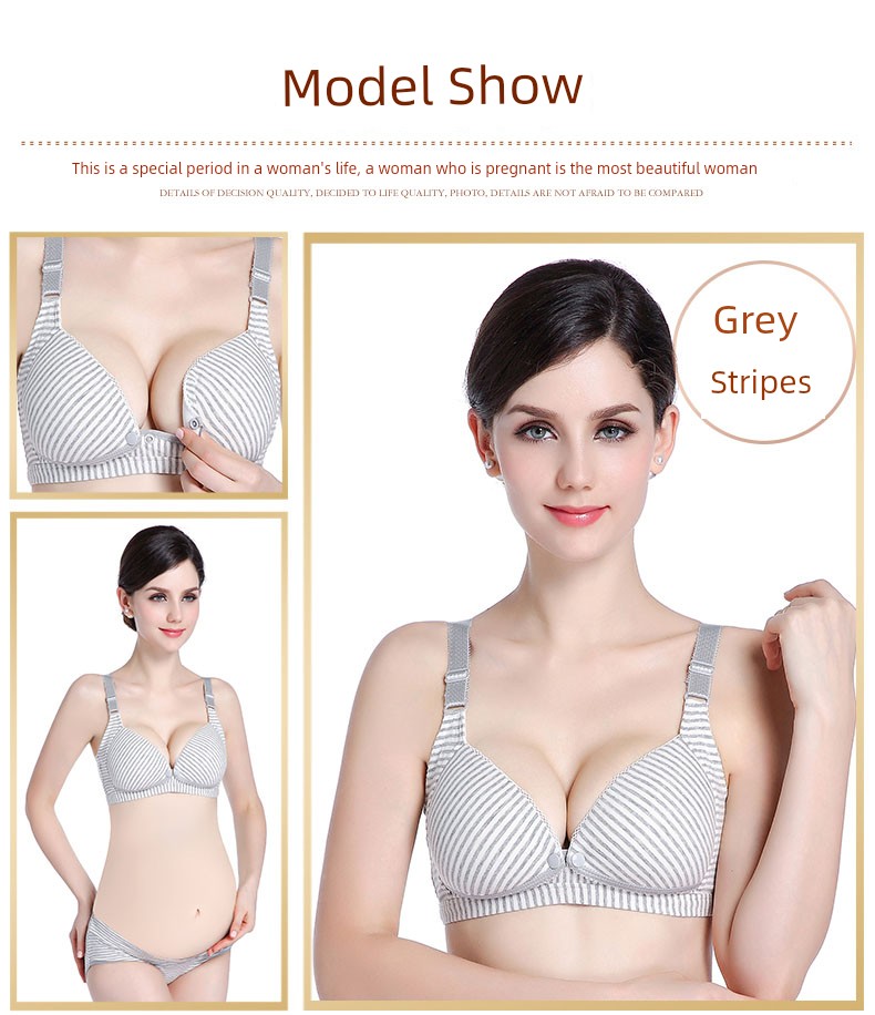 Breastfeeding Intimates Pregnant Women Push up Bras Push-up Postpartum Feeding Pure Cotton Exclusive for Pregnancy Bra Autumn and Winter Thin — 25