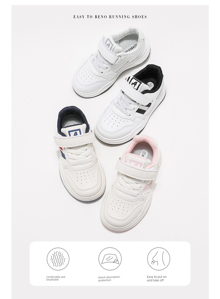 Abckids Kidsren's White Sneakers Boys' White Sneakers 2026 Spring & Fall New Style Student Girls' Shoes Versatile — 2