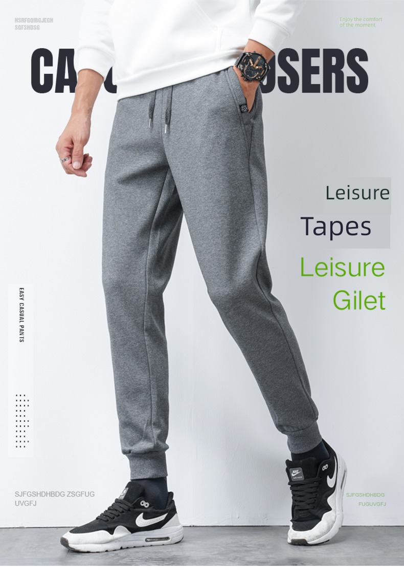 NGGGN easy Korean version knitting Autumn clothes Sports pants