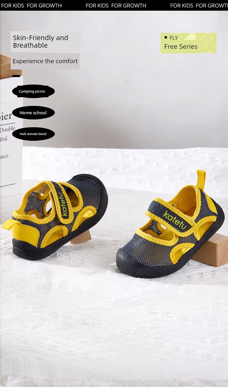 Crtartu Indoor Breathable Children's Non-Slip Toddler Sandals — 3