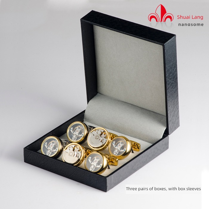 Box suit Three yes Cufflinks Jewellery ornaments Tie clip