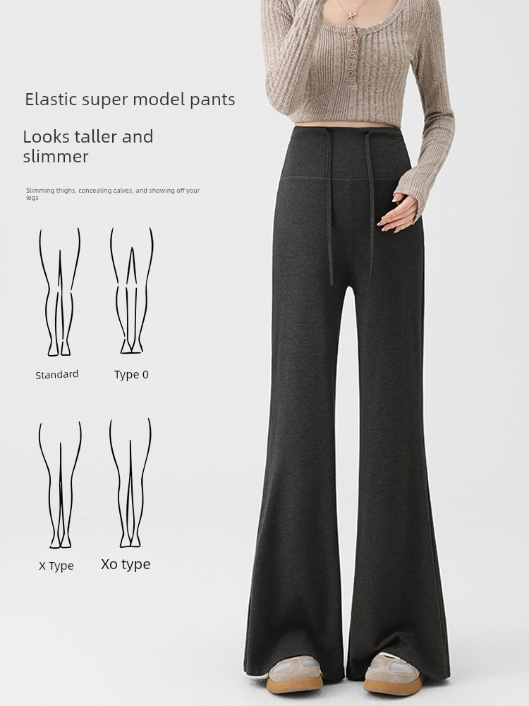 Jq Jingqi Maternity Pants for Autumn and Winter, Suitable for Wearing Outside during Pregnancy, Do Not Tighten the Belly, Slightly Flared Pants, Thick — 2