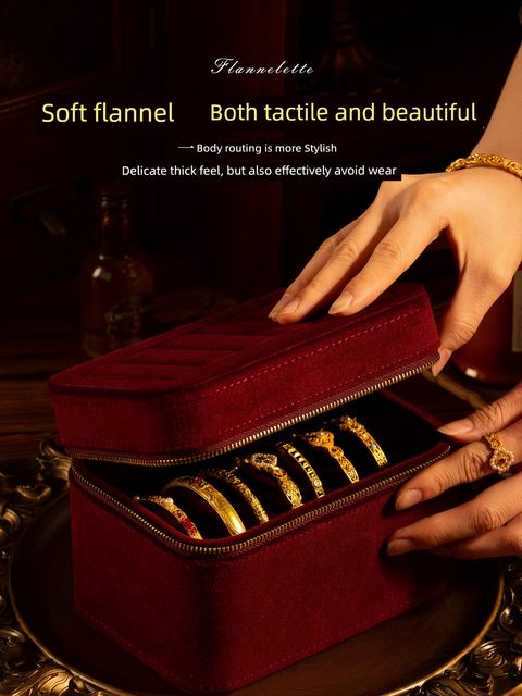 Specialized gold bracelet storage box Top Pin Meichuang high-end exquisite jewelry storage box Specialized for bracelet jade