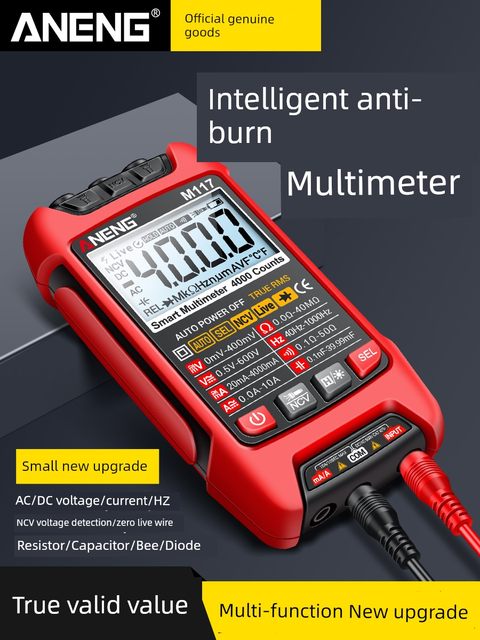 Intelligent anti-burn multimeter digital high-precision electrician special multifunctional digital display voltage and capacitor universal meter
