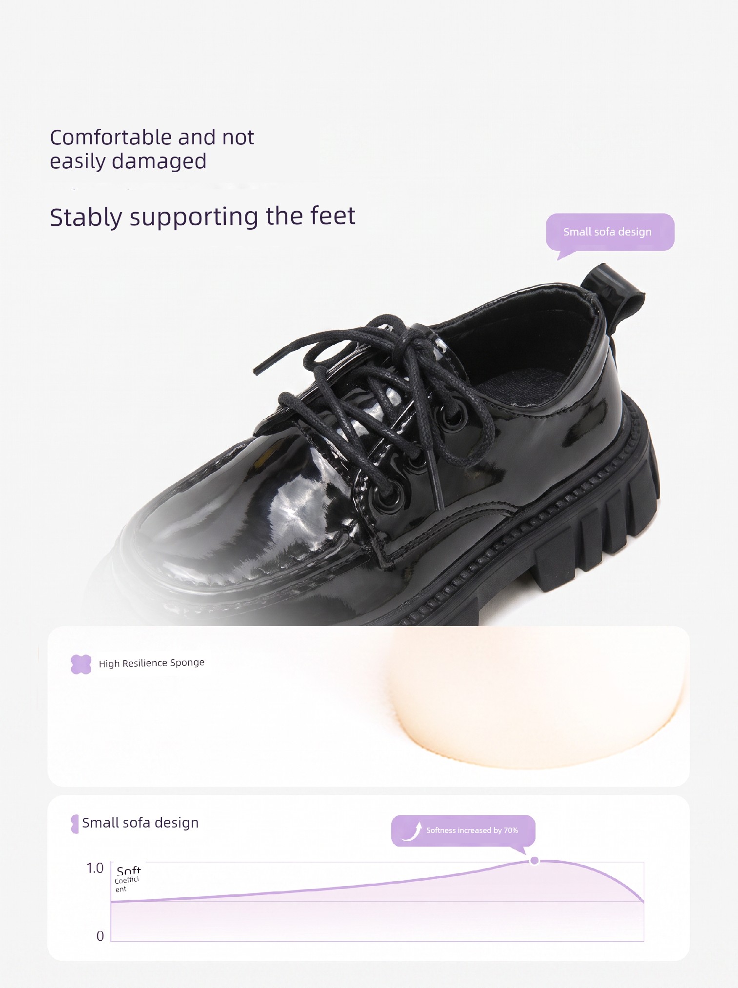 Black Leather Shoes for Girls, Academy Style, Suitable for Pairing with Skirts, Soft-Soled Performance Shoes, Thick-Soled Height-Increasing Summer Shoes — 2